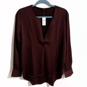 NWT Ann Taylor Factory burgundy blouse